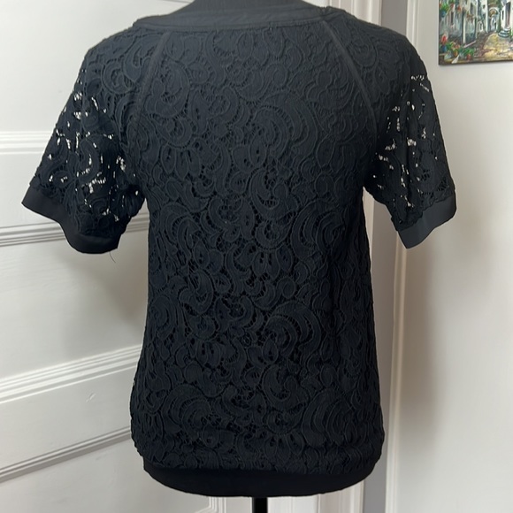 BANANA‎ REPUBLIC WOMENS BLACK LACE TOP SIZE S - Picture 5 of 11